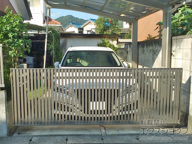 栃木県足利市ののカーゲート オーバードアS4型 電動式 施工例