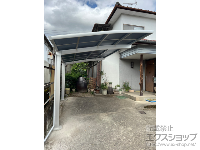熊本県人吉市ののカーポート ネスカR (ラウンドスタイル) 積雪〜20cm対応 施工例
