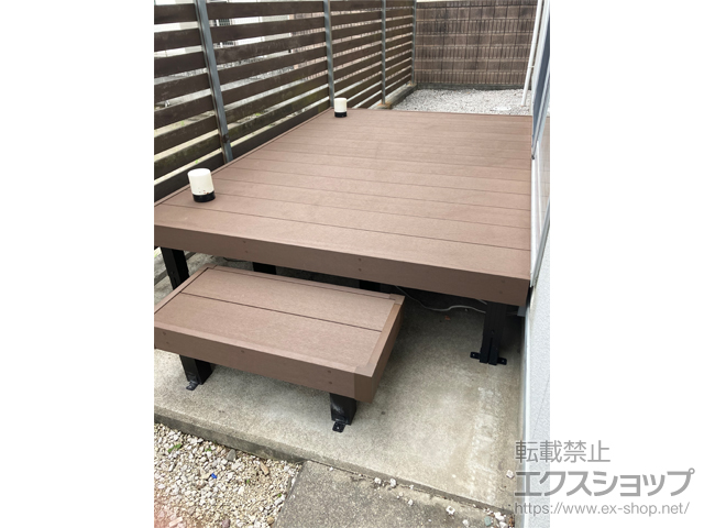 徳島県阿南市ののウッドデッキ リウッドデッキ 200＋独立式リウッドステップ2型 施工例