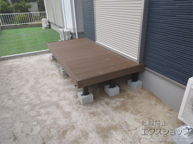 福岡県糟屋郡粕屋町ののウッドデッキ マージウッドデッキ 施工例