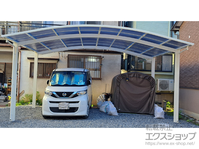 埼玉県富士見市ののカーポート アリュース ツイン　積雪〜20cm対応 施工例