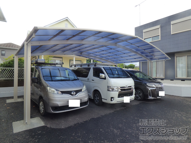 神奈川県小田原市ののカーポート アリュース トリプル　積雪〜20cm対応 施工例