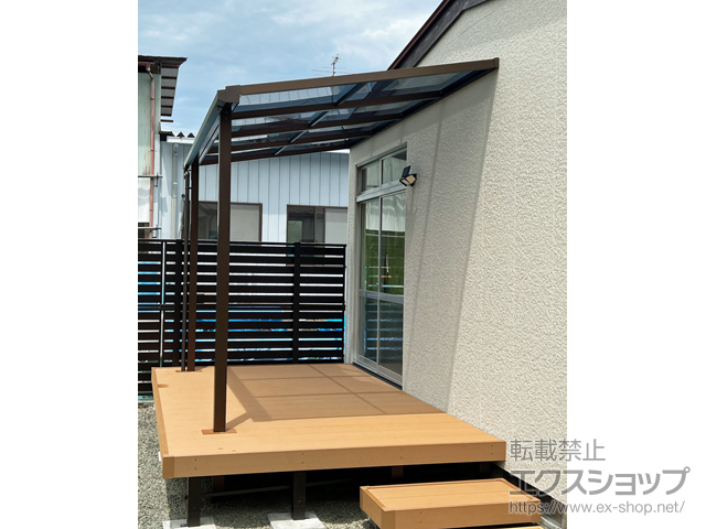 宮城県伊具郡丸森町ののテラス屋根 ソラリア F型 テラスタイプ 単体 積雪〜20cm対応 施工例