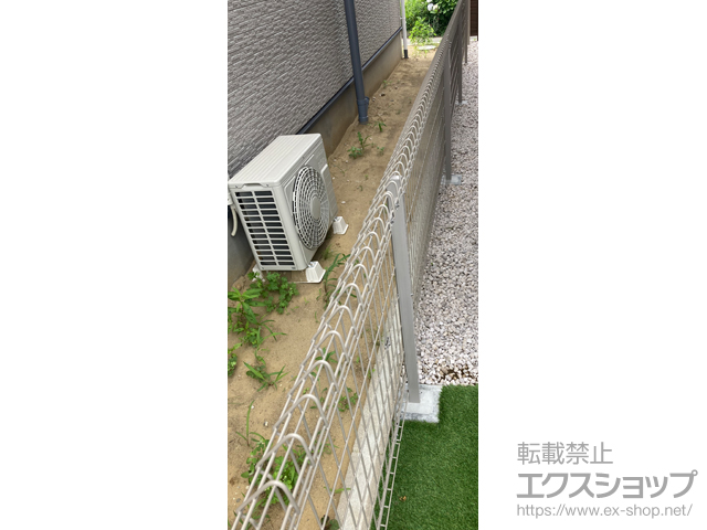 千葉県四街道市ののフェンス・柵 メッシュフェンス G10-R　自由柱 施工例