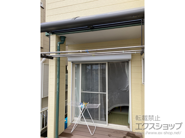 静岡県浜松市ののテラス屋根 スピーネ R型 テラスタイプ 単体 積雪〜20cm対応＋吊り下げ物干し 施工例