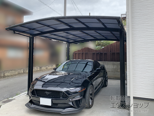 埼玉県さいたま市ののカーポート ネスカR (ラウンドスタイル) ワイド 積雪〜20cm対応 施工例