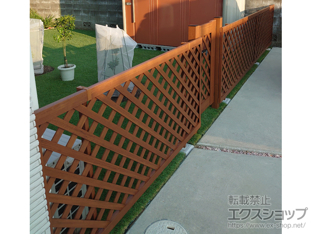 徳島県板野郡北島町ののフェンス・柵 スタンダードフェンス2型 自由柱施工 施工例