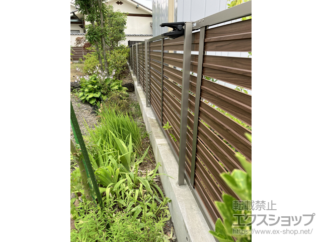 長野県上田市ののフェンス・柵 モクハイフェンス　フリーポールタイプ 施工例