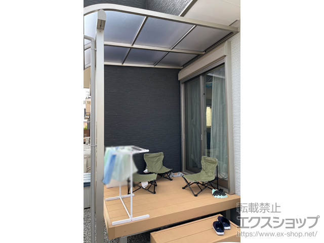 群馬県佐波郡玉村町ののテラス屋根 ソラリア R型 テラスタイプ 単体 積雪〜20cm対応 施工例