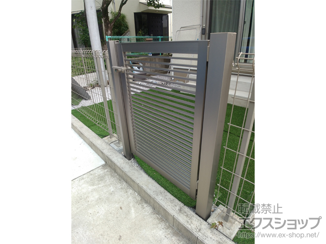 東京都立川市のの門扉 開き門扉AB YR2型 片開き　柱使用 施工例