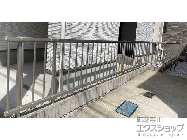 神奈川県横浜市ののフェンス・柵 ミエッタフェンス 防犯たて格子タイプ　自由柱施工 施工例