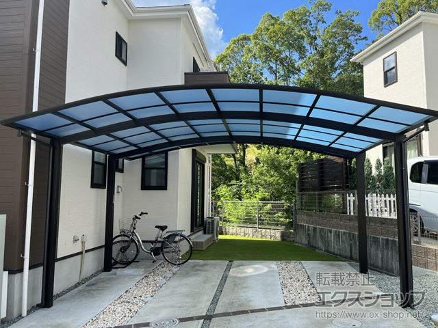 兵庫県西宮市ののカーポート アリュース ツイン　積雪〜20cm対応 施工例