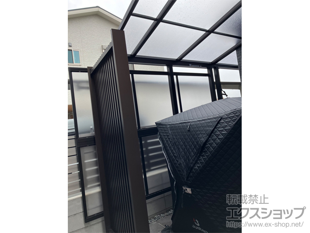 大阪府松原市ののテラス屋根 ソラリア F型 テラスタイプ 単体 積雪〜20cm対応 施工例