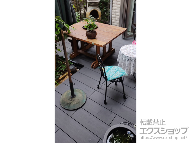 東京都狛江市ののウッドデッキ バルコニー用 リウッドデッキ200 施工例