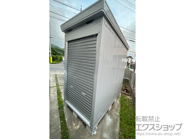 静岡県静岡市のの物置・屋外倉庫 バイク保管庫 一般型 床付タイプ ハイルーフ FM-1422HY CS 施工例
