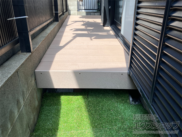 東京都大田区のLIXIL リクシル（トステム）のウッドデッキ レストステージ 幕板納まり 施工例