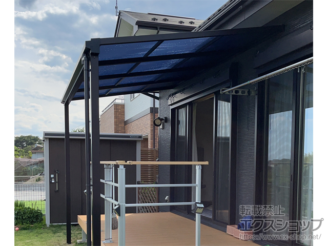 福島県いわき市ののテラス屋根 ソラリア F型 テラスタイプ 単体 積雪〜20cm対応 施工例