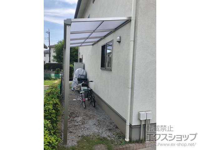栃木県宇都宮市ののテラス屋根 ソラリア F型 テラスタイプ 単体 積雪〜20cm対応 施工例