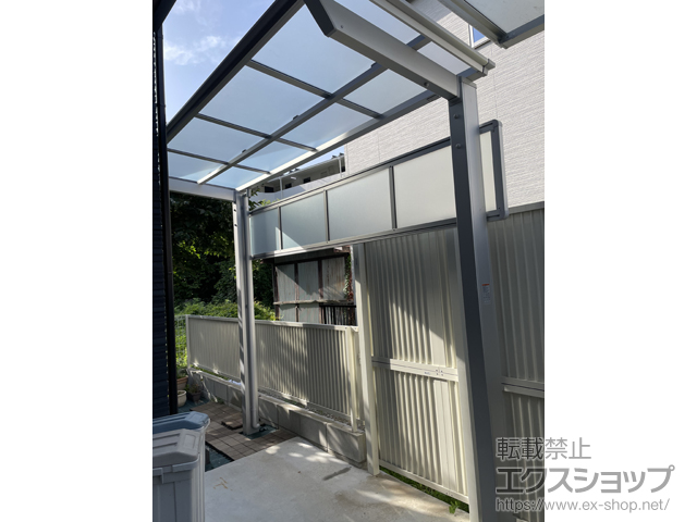 大阪府箕面市ののテラス屋根 フーゴF 独立テラスタイプ 単体 積雪〜20cm対応 施工例