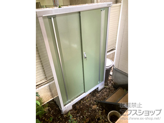 東京都三鷹市のの物置・屋外倉庫 シンプリー 一般型 1100×415×1603 MJX-114D-P-JD 施工例