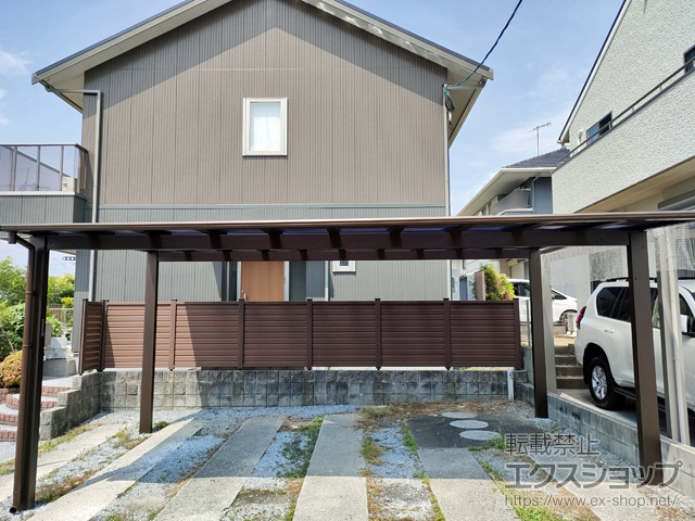 福岡県京都郡苅田町ののカーポート エフルージュ ツイン FIRST 積雪〜20cm対応 施工例