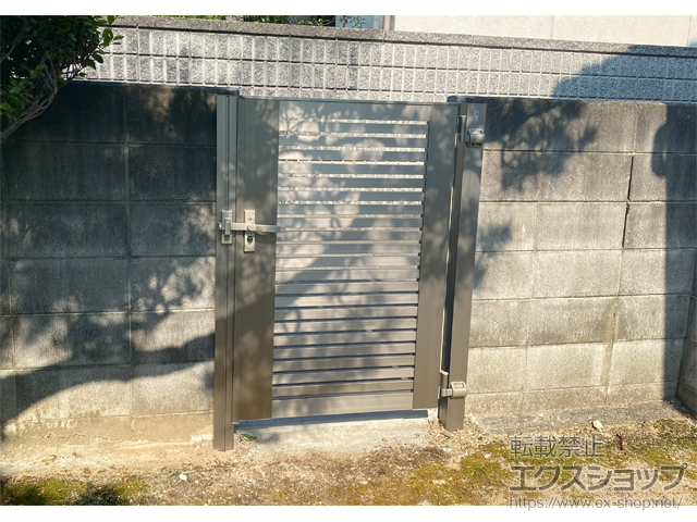 兵庫県宝塚市のの門扉 開き門扉AB YS1型 片開き　柱使用 施工例