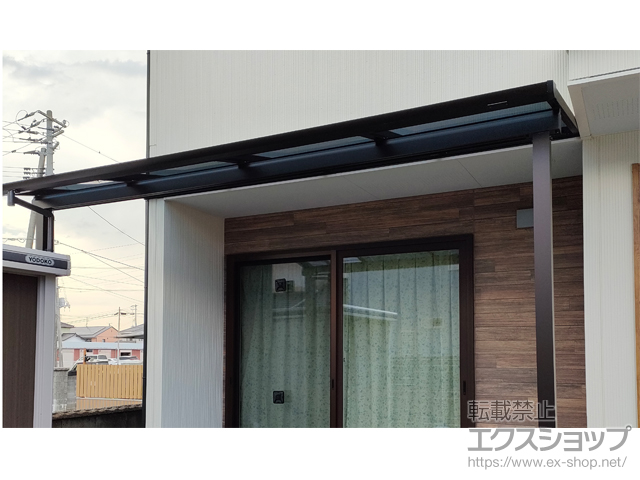 福島県いわき市ののテラス屋根 ソラリア F型 テラスタイプ 単体 積雪〜20cm対応 施工例