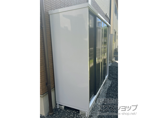 千葉県柏市のの物置・屋外倉庫 シンプリー 一般型 2160×755×1903 MJX-217E-P-EB 施工例