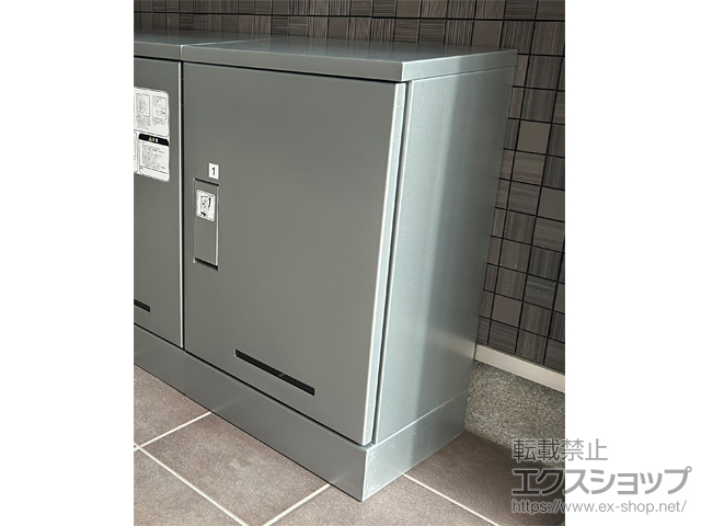 神奈川県横浜市のの機能門柱・ポスト 宅配ボックスRusuPo SHARE 集合住宅向け KD1-31CS 施工例