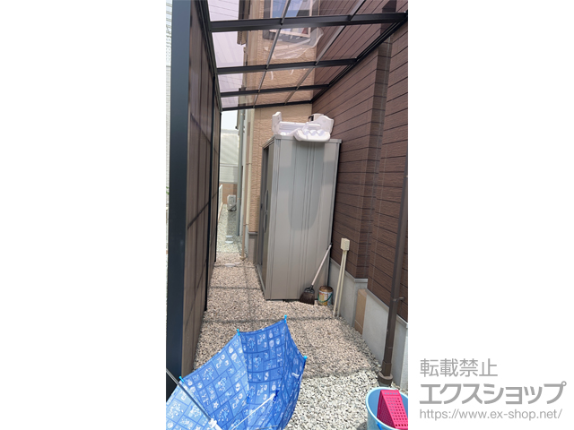兵庫県加古川市ののストックヤード スピーネストックヤードF型 波板タイプ スクリーン仕様 積雪〜20cm対応 施工例