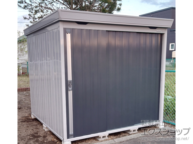 北海道勇払郡安平町のの物置・屋外倉庫 FORTA 多雪型 2210×2210×2085 FS-2222S-CG 施工例