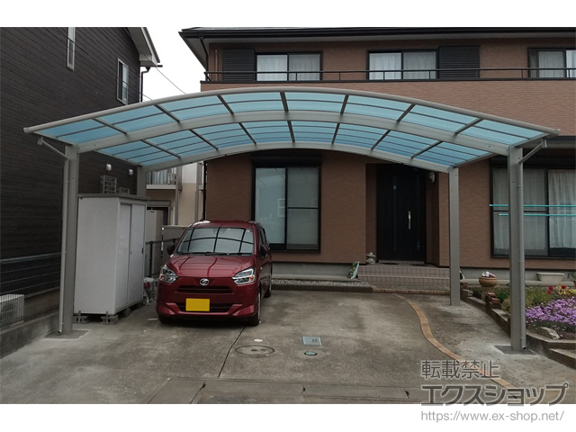 茨城県土浦市ののカーポート アリュース ツイン　積雪〜20cm対応 施工例