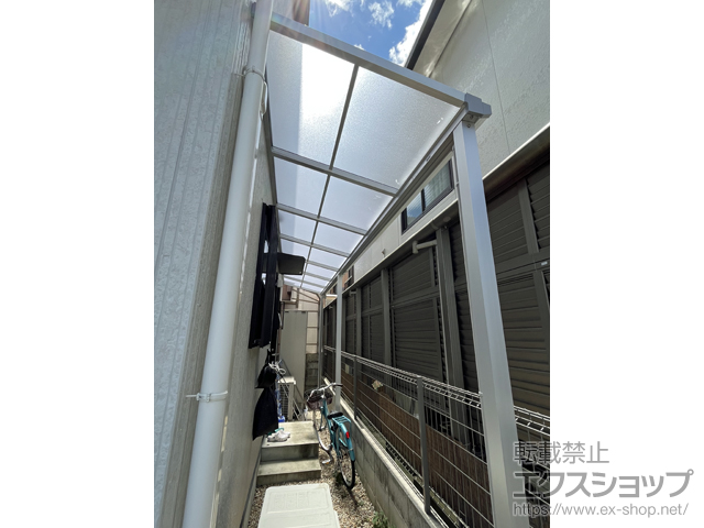 滋賀県大津市ののテラス屋根 ソラリア F型 テラスタイプ 連棟 積雪〜20cm対応 施工例