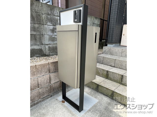 滋賀県大津市のの機能門柱・ポスト スマート宅配ポスト 施工例