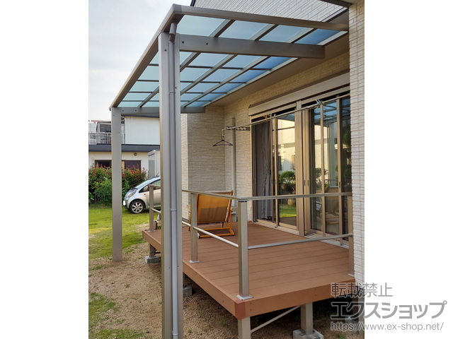 岡山県倉敷市ののテラス屋根 レセパ Lタイプ 独立タイプ 積雪〜20cm対応 施工例