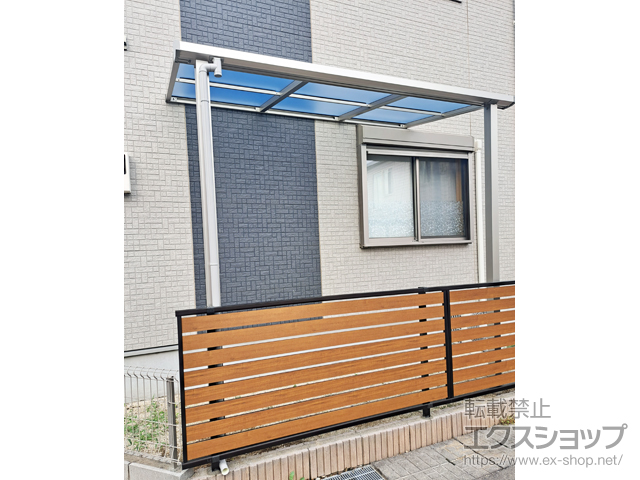 茨城県古河市ののテラス屋根 ソラリア F型 テラスタイプ 単体 積雪〜20cm対応 施工例