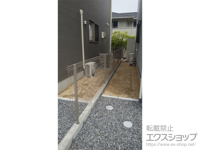 大分県大分市ののフェンス・柵 ハイグリッドフェンスUF8型　フリーポールタイプ 施工例
