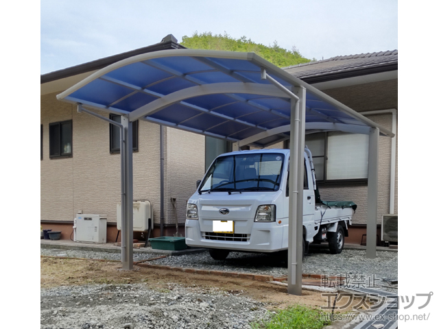 広島県福山市ののカーポート アリュース ワン　積雪〜20cm対応 施工例