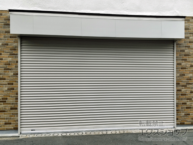 大阪府大阪市ののガレージシャッター プラテアII スチールタイプ 外置 電動式（2連装）※外部付 施工例