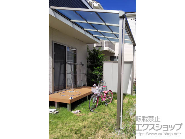 愛知県あま市ののテラス屋根 ソラリア F型 テラスタイプ 単体 積雪〜20cm対応 施工例