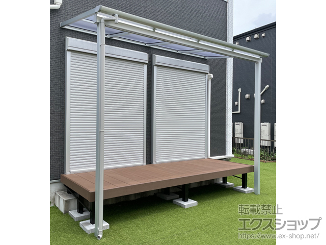 東京都小金井市ののテラス屋根 ソラリア F型 テラスタイプ 単体 積雪〜20cm対応 施工例