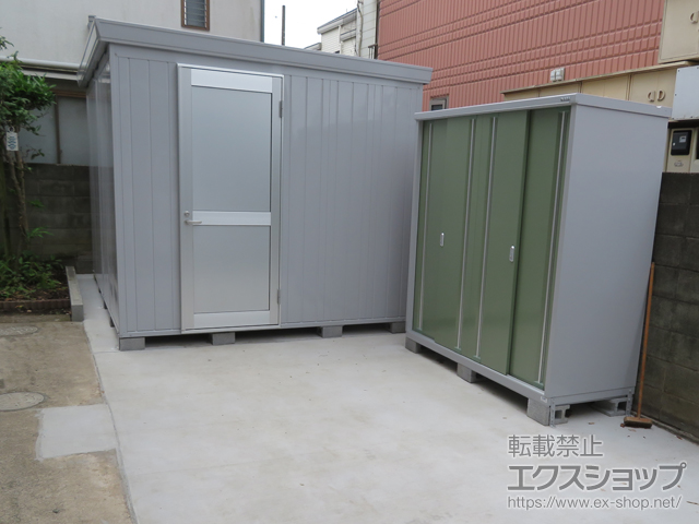 神奈川県横浜市のの物置・屋外倉庫 断熱材付物置 FORTAプラス ドアタイプ 一般型 3580×2630×2375（扉側面設置） FP-3626HD-SLC 施工例