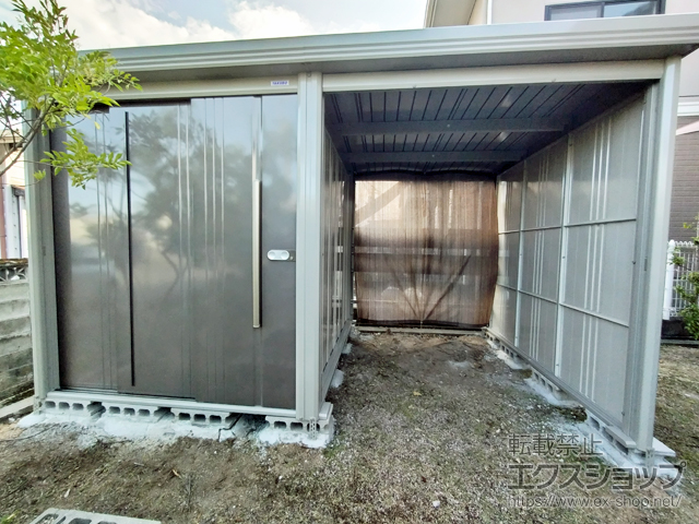 徳島県板野郡北島町のの物置・屋外倉庫 Mr.ストックマン プラスアルファ 一般型（TP-37R22） TP-37R22-B 施工例