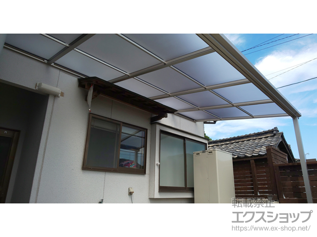 香川県坂出市ののテラス屋根 ソラリア F型 テラスタイプ 単体 積雪〜20cm対応 施工例