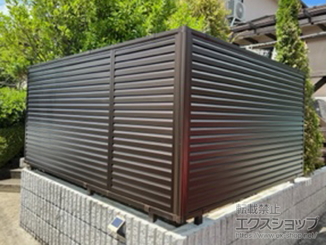 宮城県名取市ののフェンス・柵 シンプレオフェンス13F型 ルーバー　自由柱施工 施工例