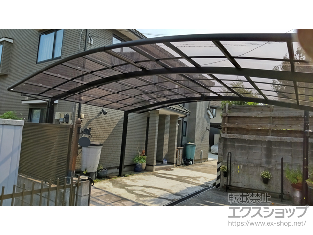 東京都八王子市ののカーポート ネスカR (ラウンドスタイル) ワイド 積雪〜20cm対応 施工例