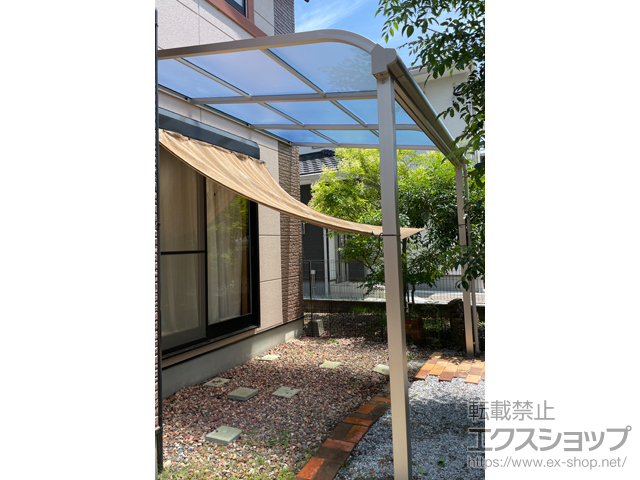 福岡県行橋市ののテラス屋根 ソラリア R型 テラスタイプ 単体 積雪〜20cm対応 施工例