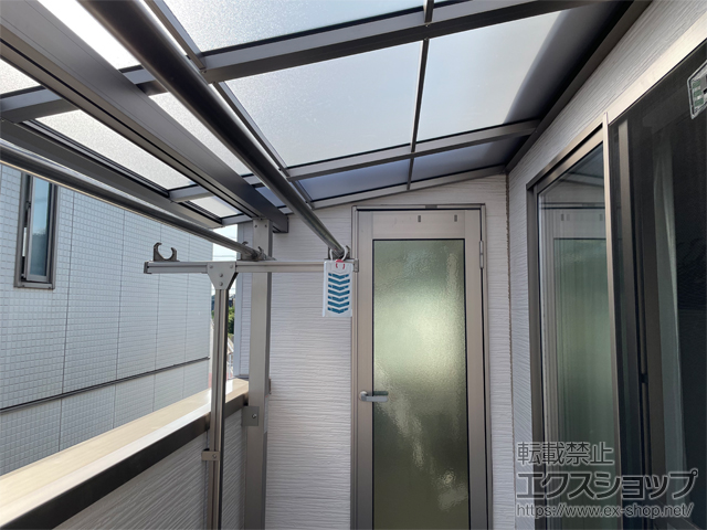 埼玉県川口市ののバルコニー・ベランダ屋根 スピーネ F型 屋根タイプ 単体 積雪〜20cm対応 施工例