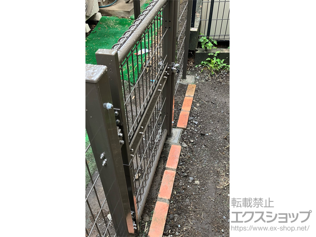 神奈川県藤沢市のの門扉 ハイグリッド門扉N8型 片開き　柱使用 施工例