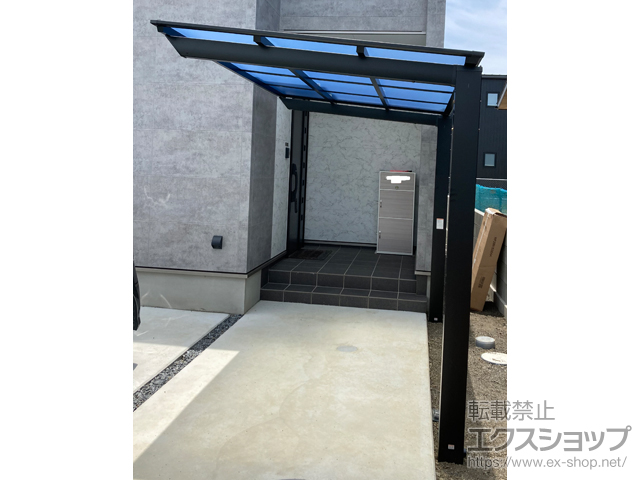 愛媛県西条市ののサイクルポート・駐輪場 ネスカFミニ (フラットスタイル) 積雪〜20cm対応 施工例